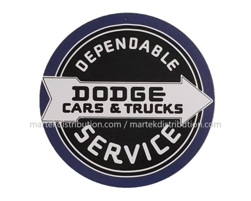 Enseigne Dodge Ronde 12" Service